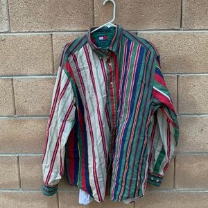 Vintage Tommy Hilfiger button up striped shirt